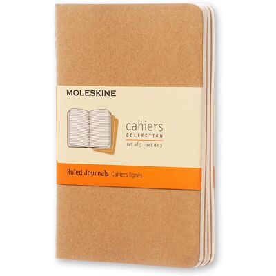 MOLESKINE Cahier S, hnědý - balení 3 ks MOLESKINE Cahier S, hnědý - balení 3 ks