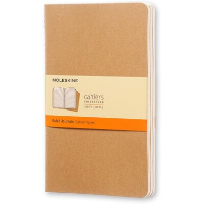 MOLESKINE Cahier L, hnědý - balení 3 ks MOLESKINE Cahier L, hnědý - balení 3 ks