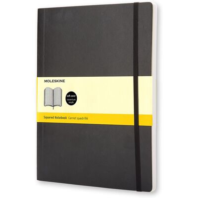 MOLESKINE XL, měkké desky, čtverečkovaný, černý MOLESKINE XL, měkké desky, čtverečkovaný, černý