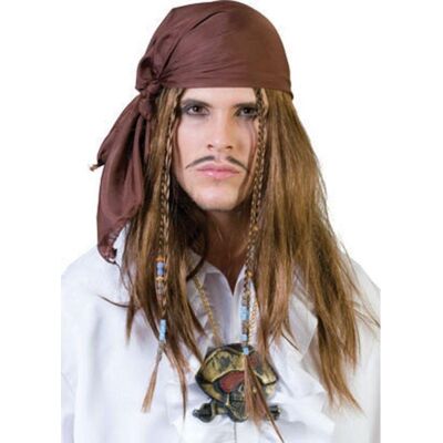FUNNY FASHION Paruka pirát s šátkem a korálky FUNNY FASHION Paruka pirát s šátkem a korálky