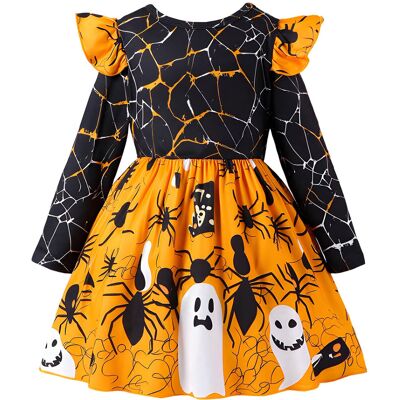 Excellent Dětské halloweenské šaty vel. 116 - Pavouci a duchové Excellent Dětské halloweenské šaty vel. 116 - Pavouci a duchové