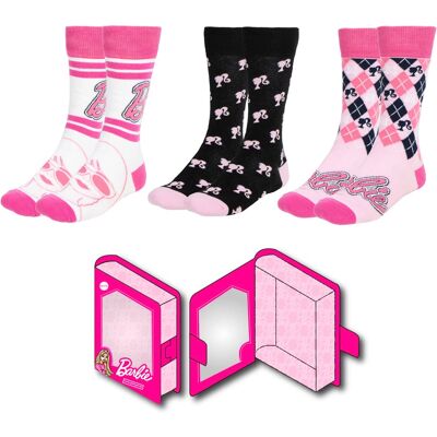 Cerda Barbie - 3 páry ponožek 36 - 43 Cerda Barbie - 3 páry ponožek 36 - 43