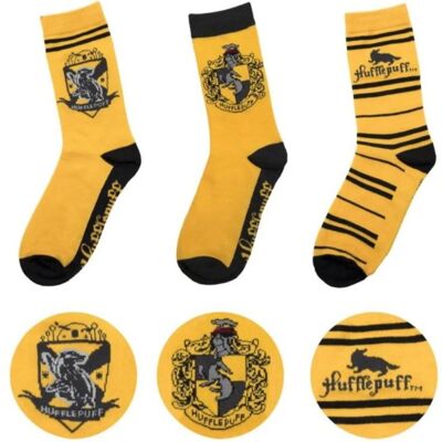 Cinereplicas Harry Potter Hufflepuff 3 páry, uni vel. - ponožky Cinereplicas Harry Potter Hufflepuff 3 páry, uni vel. - ponožky