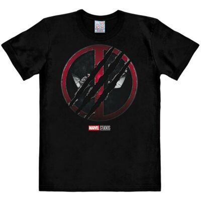 Logoshirt Marvel Deadpool a Wolverine: Ripped logo - Pánské tričko M Logoshirt Marvel Deadpool a Wolverine: Ripped logo - Pánské tričko M