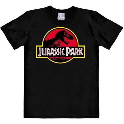LOGOSHIRT Jurassic Park Logo Černé bavlněné tričko LOGOSHIRT Jurassic Park Logo Černé bavlněné tričko