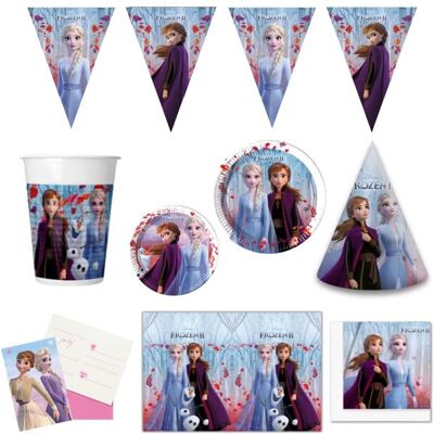 GODAN Dětská narozeninová sada Ledové království, Frozen, 12 osob, 78 ks GODAN Dětská narozeninová sada Ledové království, Frozen, 12 osob, 78 ks