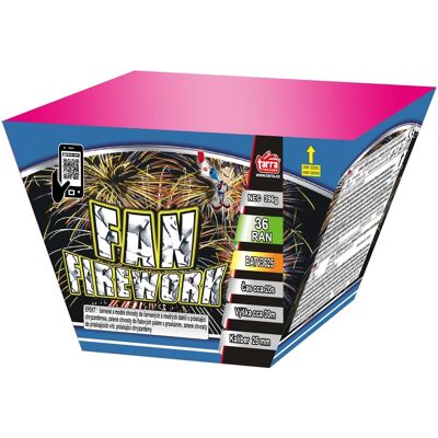 TARRA pyrotechnik Ohňostroj - baterie výmetnic fan fireworks 36 ran TARRA pyrotechnik Ohňostroj - baterie výmetnic fan fireworks 36 ran
