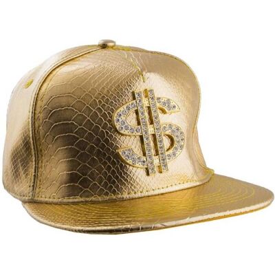 Funny Fashion Zlatá čepice rapper dolar Funny Fashion Zlatá čepice rapper dolar