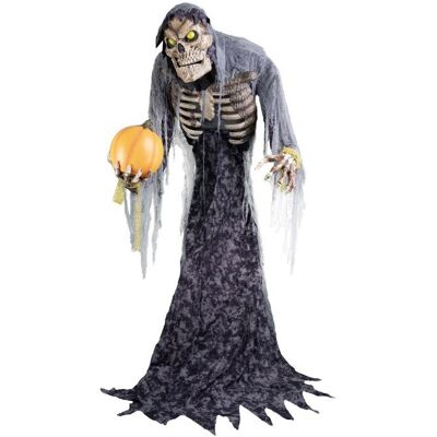 Funny Fashion FUNNYFASHION Halloween obří pohyblivá kostra, duch, 210 cm Funny Fashion FUNNYFASHION Halloween obří pohyblivá kostra, duch, 210 cm