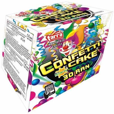 TARRA pyrotechnik Konfetový ohňostroj - CONFETTI CAKE 30 ran TARRA pyrotechnik Konfetový ohňostroj - CONFETTI CAKE 30 ran