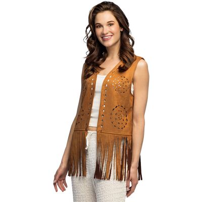 Boland Hnědá vesta Hippie dámská vel. M/L Boland Hnědá vesta Hippie dámská vel. M/L