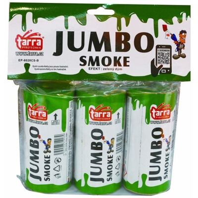 TARRA pyrotechnik Dýmovnice - jumbo smoke - zelená - 3ks - trhací pojistka TARRA pyrotechnik Dýmovnice - jumbo smoke - zelená - 3ks - trhací pojistka