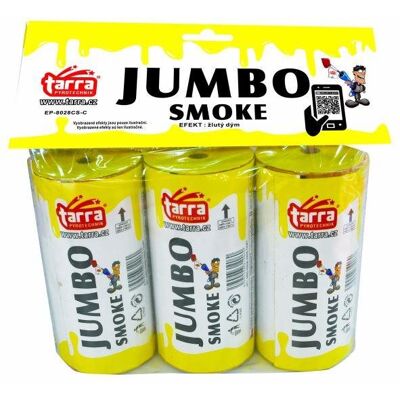 TARRA pyrotechnik Dýmovnice - jumbo smoke - žlutá - 3ks - trhací pojistka TARRA pyrotechnik Dýmovnice - jumbo smoke - žlutá - 3ks - trhací pojistka