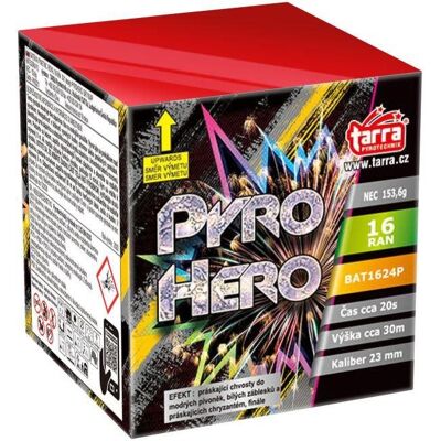 TARRA pyrotechnik TARRA Ohňostroj baterie výmetnic - pyrohero 16 ran TARRA pyrotechnik TARRA Ohňostroj baterie výmetnic - pyrohero 16 ran