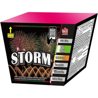 TARRA pyrotechnik Tarra Ohňostroj - Baterie výmetnic storm 36 ran TARRA pyrotechnik Tarra Ohňostroj - Baterie výmetnic storm 36 ran
