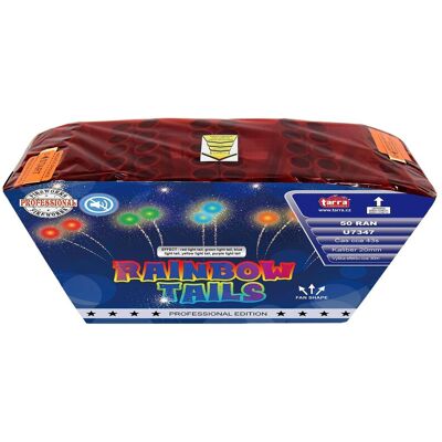 TARRA pyrotechnik Tarra Ohňostroj - baterie výmetnic rainbow tails - 50 ran - tichý TARRA pyrotechnik Tarra Ohňostroj - baterie výmetnic rainbow tails - 50 ran - tichý