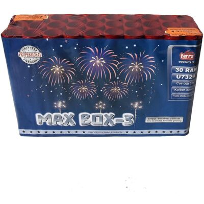 TARRA pyrotechnik Tarra Ohňostroj - baterie výmetnic max box 3 - 30 ran TARRA pyrotechnik Tarra Ohňostroj - baterie výmetnic max box 3 - 30 ran