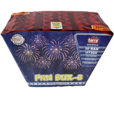 TARRA pyrotechnik Tarra Ohňostroj - baterie výmetnic fan box 3 - 30 ran TARRA pyrotechnik Tarra Ohňostroj - baterie výmetnic fan box 3 - 30 ran
