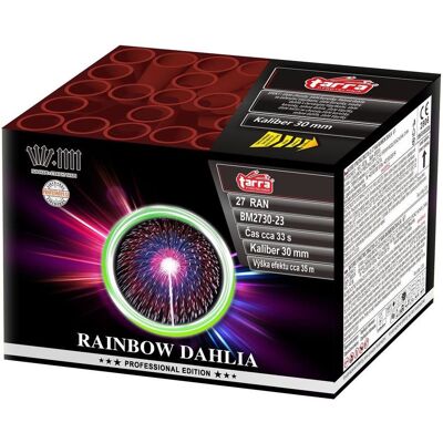 TARRA pyrotechnik Tarra OhňostroJ - baterie výmetnic - rainbow dahlia 27 ran TARRA pyrotechnik Tarra OhňostroJ - baterie výmetnic - rainbow dahlia 27 ran