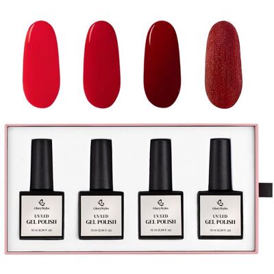 GloryStyles Sada gel laků GP17 Red GloryStyles Sada gel laků GP17 Red
