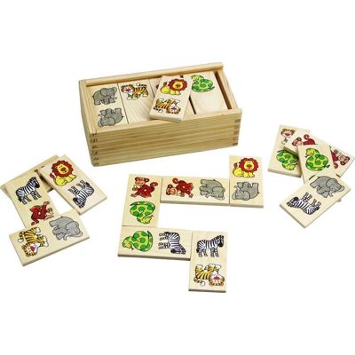 Bigjigs Toys Dřevěné domino - Safari Bigjigs Toys Dřevěné domino - Safari