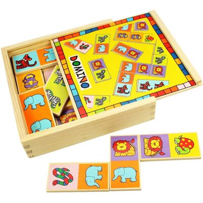 Bigjigs Toys Dřevěné domino - Zvířátka Bigjigs Toys Dřevěné domino - Zvířátka