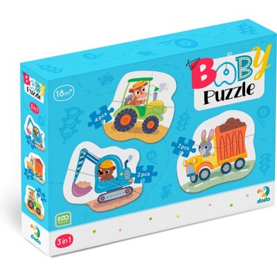 DODO Baby puzzle Doprava 3v1 (2,3,4 dílků) DODO Baby puzzle Doprava 3v1 (2,3,4 dílků)