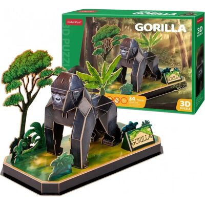 Cubic Fun 3D Puzzle Zvířecí Goryl - Puzzle 3D Cubic Fun 3D Puzzle Zvířecí Goryl - Puzzle 3D