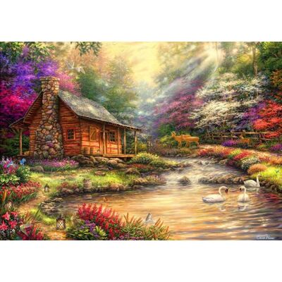 Bluebird Brookside Retreat 1000-dílné puzzle Bluebird Brookside Retreat 1000-dílné puzzle