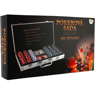 Teddies Poker sada 300ks + karty + kostky v hliníkovém kufříku Teddies Poker sada 300ks + karty + kostky v hliníkovém kufříku