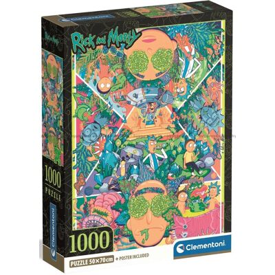 Clementoni Puzzle Rick&Morty:; Psychedelická koláž 1000 dílků Clementoni Puzzle Rick&Morty:; Psychedelická koláž 1000 dílků
