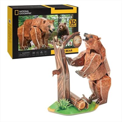 3D puzzle Cubic Fun Medvěd - Ohrožený druh divoké zvěře 3D puzzle Cubic Fun Medvěd - Ohrožený druh divoké zvěře