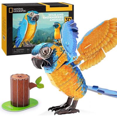 Cubic Fun 3D Puzzle Modrý Ara - Ochrana Zvířat Cubic Fun 3D Puzzle Modrý Ara - Ochrana Zvířat