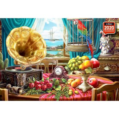 Anatolian Puzzle Věčný Život s Ovocem a Gramofonem 1000 Kusů - Puzzle Anatolian Puzzle Věčný Život s Ovocem a Gramofonem 1000 Kusů - Puzzle