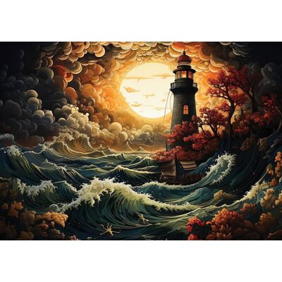 ART Puzzle Maják v bouři 1500 dílků ART Puzzle Maják v bouři 1500 dílků
