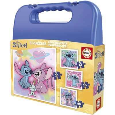 Educa v kufříku Stitch 4v1 (12,16,20,25 dílků) Educa v kufříku Stitch 4v1 (12,16,20,25 dílků)