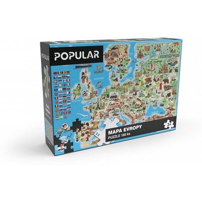 Značka Model - Mapa Evropy, 160 dílků - Puzzle Značka Model - Mapa Evropy, 160 dílků - Puzzle