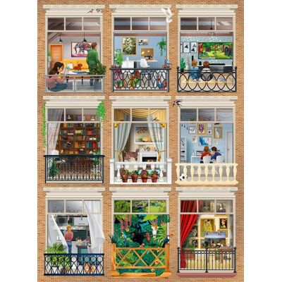 GRAFIKA Puzzle Lidé 3 - Interiér domu 3000 dílků GRAFIKA Puzzle Lidé 3 - Interiér domu 3000 dílků