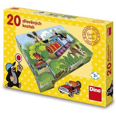 Dřevěné stavební kostky Dino KRTEK - Vzdělávací hračka Dřevěné stavební kostky Dino KRTEK - Vzdělávací hračka