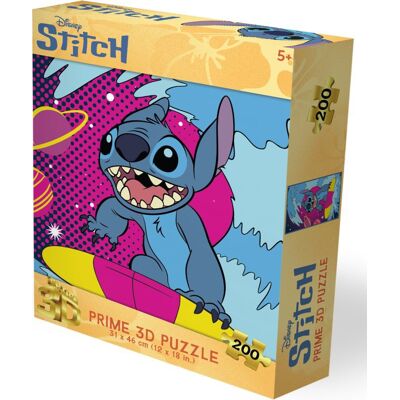 PRiME 3D Puzzle s 3D efektem 200 dílků Stitch: Vesmírný surfař PRiME 3D Puzzle s 3D efektem 200 dílků Stitch: Vesmírný surfař