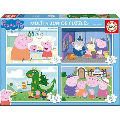EDUCA Puzzle Prasátko Peppa 4v1 (20,40,60,80 dílků) EDUCA Puzzle Prasátko Peppa 4v1 (20,40,60,80 dílků)