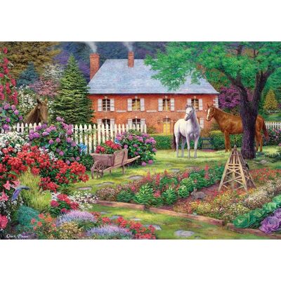 Art Puzzle Zahrada s Koňmi 1500 Dílů - Puzzle Art Puzzle Zahrada s Koňmi 1500 Dílů - Puzzle