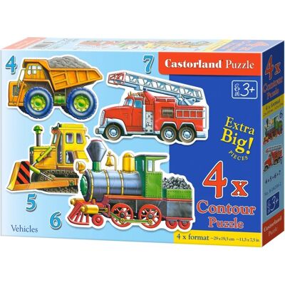 Castorland Dopravní prostředky 4v1 (4,5,6,7 dílků) Castorland Dopravní prostředky 4v1 (4,5,6,7 dílků)