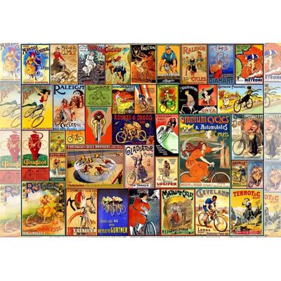 GRAFIKA Puzzle Vintage plakáty s koly 1000 dílků GRAFIKA Puzzle Vintage plakáty s koly 1000 dílků