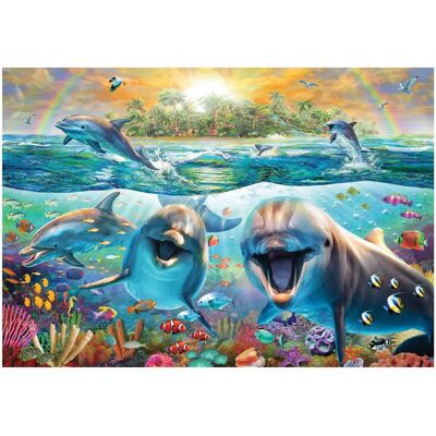 ANATOLIAN Puzzle Smějící se delfíni XL 260 dílků ANATOLIAN Puzzle Smějící se delfíni XL 260 dílků