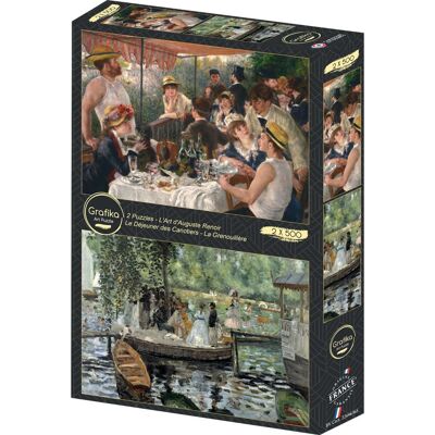 GRAFIKA Puzzle Snídaně veslařů a La Grenouillere 2 × 500 dílků GRAFIKA Puzzle Snídaně veslařů a La Grenouillere 2 × 500 dílků