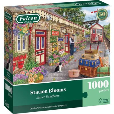 Falcon Puzzle Květy na železniční stanici 1000 dílků Falcon Puzzle Květy na železniční stanici 1000 dílků
