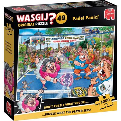 JUMBO Puzzle WASGIJ Original 49: Panika na padelu! 1000 dílků JUMBO Puzzle WASGIJ Original 49: Panika na padelu! 1000 dílků