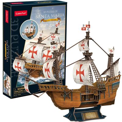 CUBICFUN Puzzle 3D Santa Maria - 204 Kousků - Vzdělávací Zábava CUBICFUN Puzzle 3D Santa Maria - 204 Kousků - Vzdělávací Zábava
