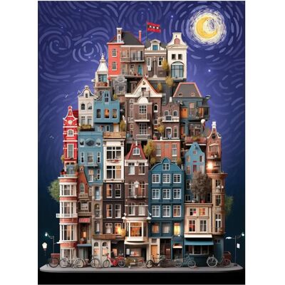 ANATOLIAN Puzzle Hvězdná noc v Amsterdamu 1000 dílků ANATOLIAN Puzzle Hvězdná noc v Amsterdamu 1000 dílků